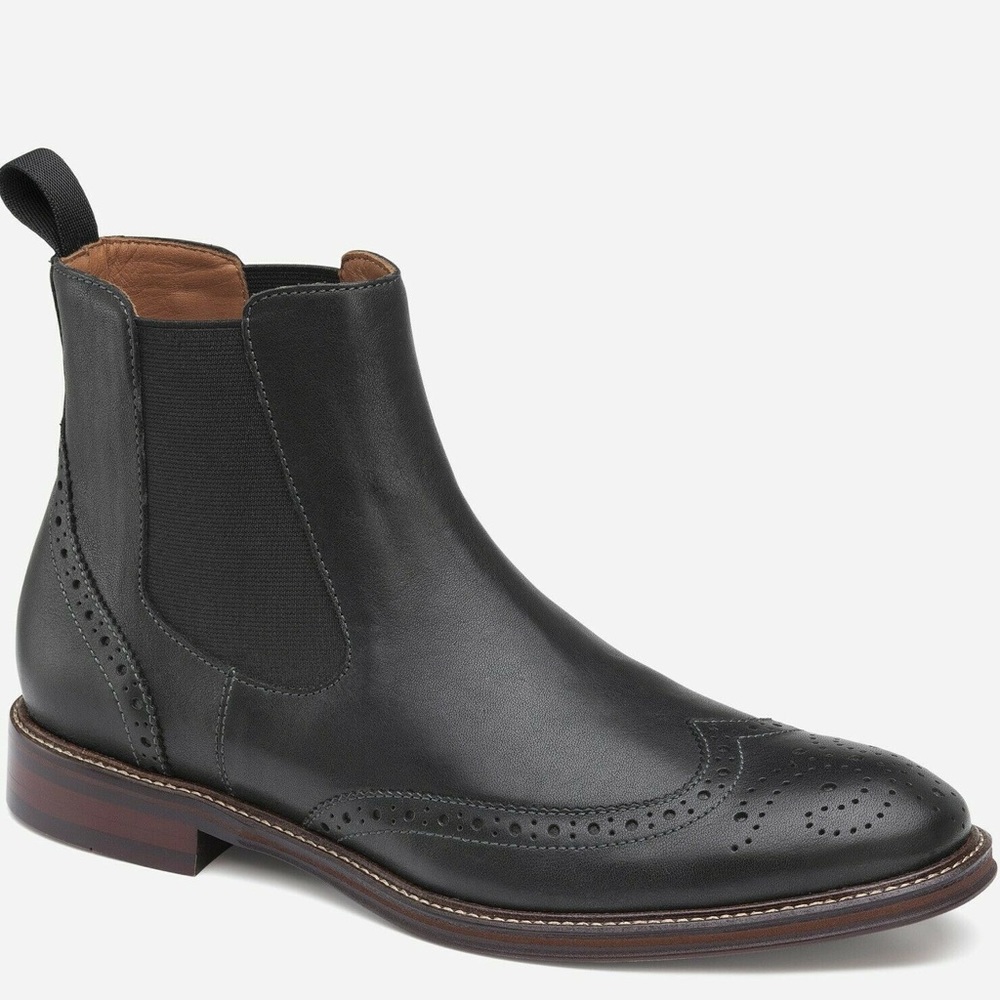 Men's Johnston & Murphy Warner Wingtip Chelsea Boots, 20-3955 Size 9.5 Black